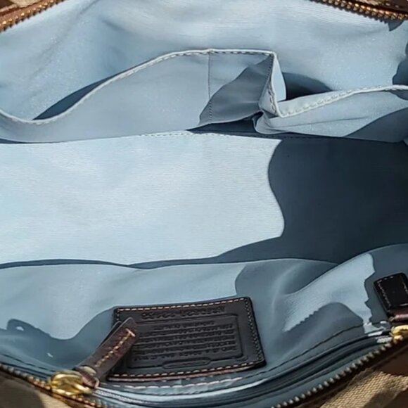 Coach - Monogram C Shopper brown canvas tote - Picture 6 of 16